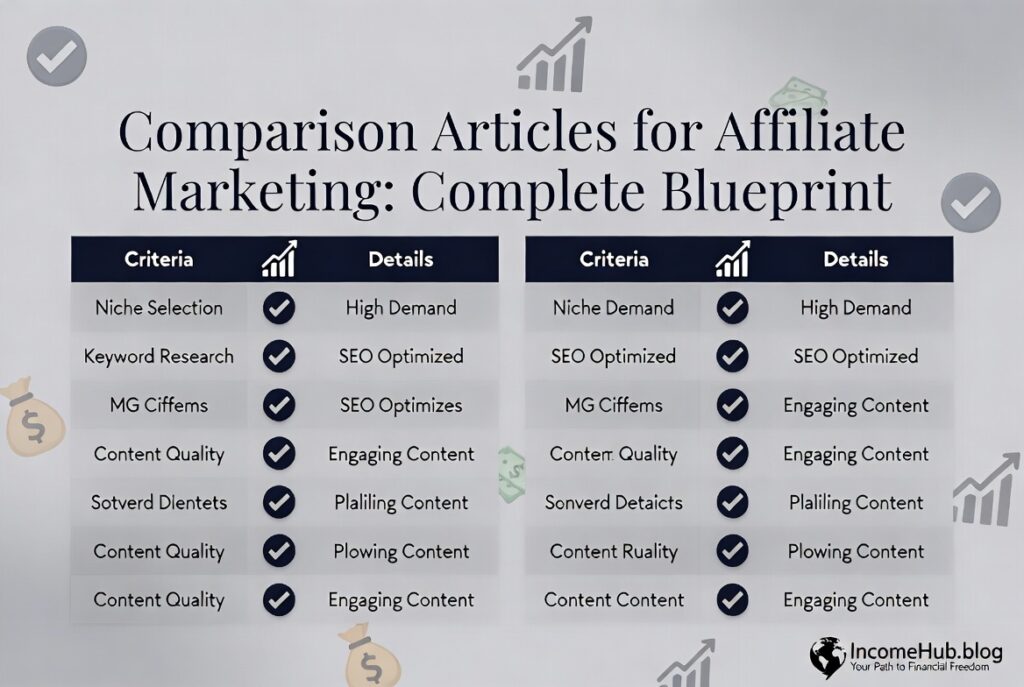 Comparison Articles For Affiliate Marketing Complete Blueprint