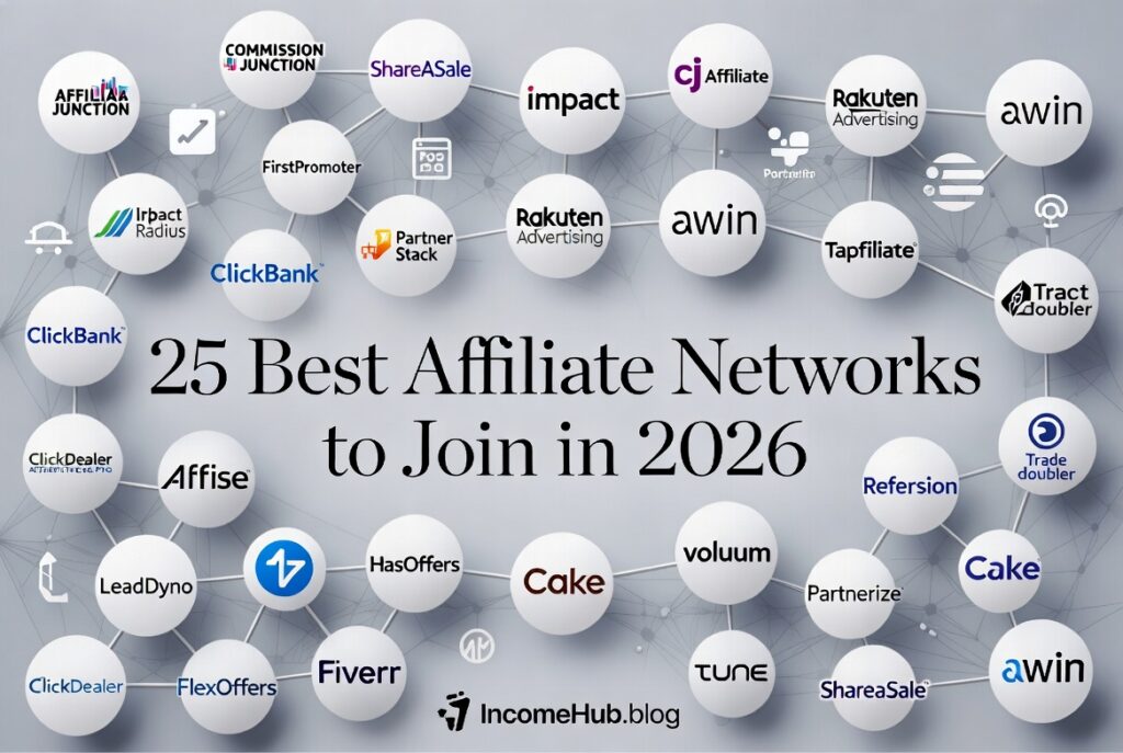 A ranked list of the 25 best affiliate networks in 2026, covering commission rates, niches, payout terms, and who each…